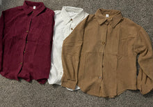 Load image into Gallery viewer, Red Wine Callie Corduroy Top
