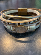 Load image into Gallery viewer, Druzy Bar Multi-Strand Magnetic Bracelet
