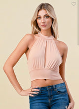 Load image into Gallery viewer, Dry Mauve Front Slit Crop Top
