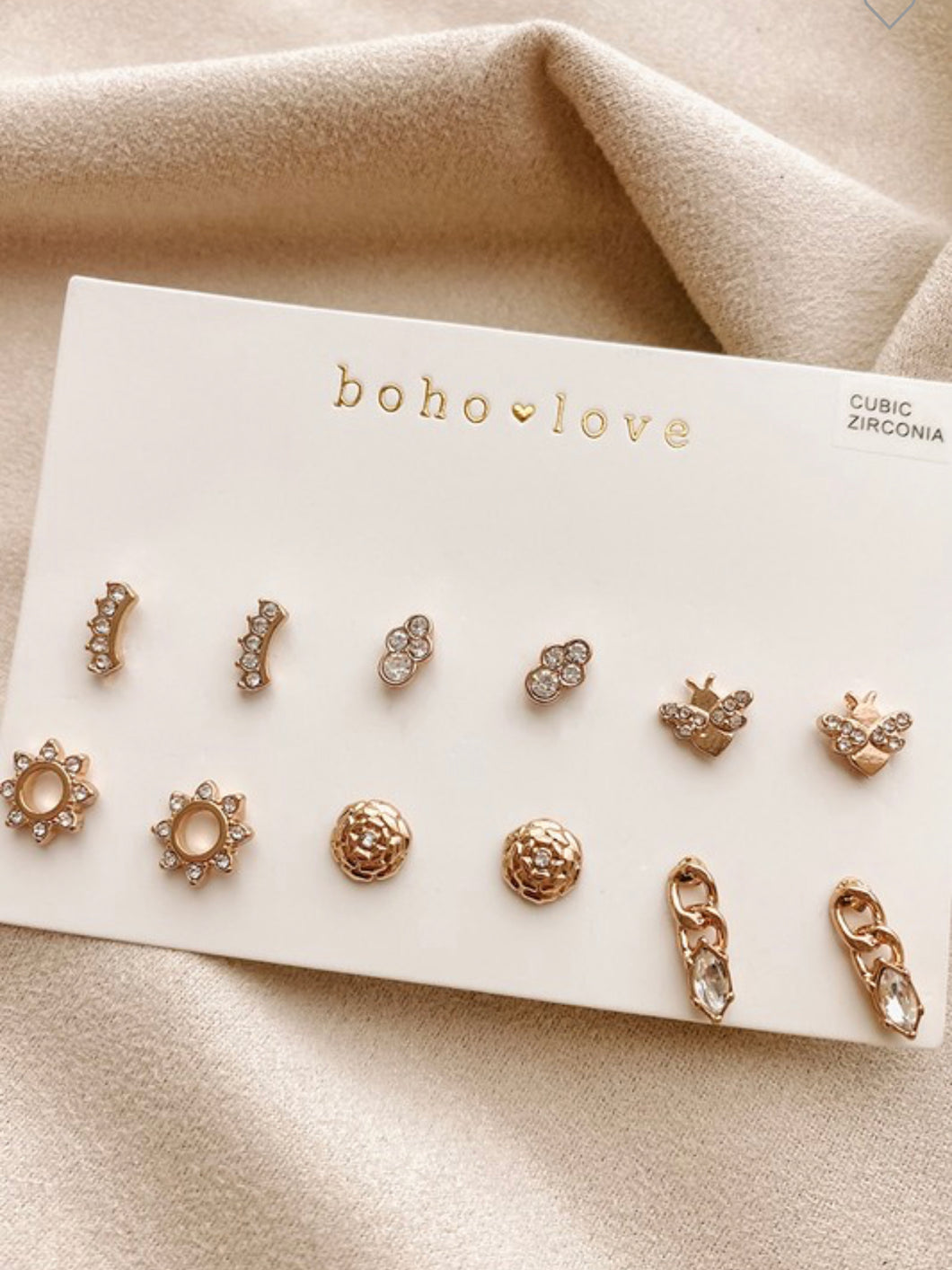 Gold Simplicity 6 Set Earring Pack