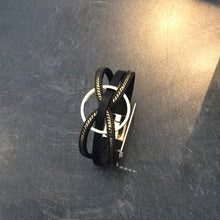 Load image into Gallery viewer, Got It Together Goldtone and Black Magnetic Bracelet
