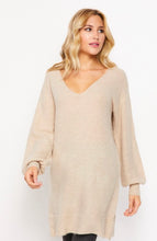 Load image into Gallery viewer, Beige Solid Long Sleeve Comfort Sweater
