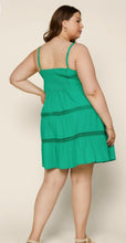 Load image into Gallery viewer, Kelly Green Lace Trim Detail Dress
