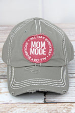 Load image into Gallery viewer, DISTRESSED STEEL GRAY &#39;MOM MODE&#39; CAP
