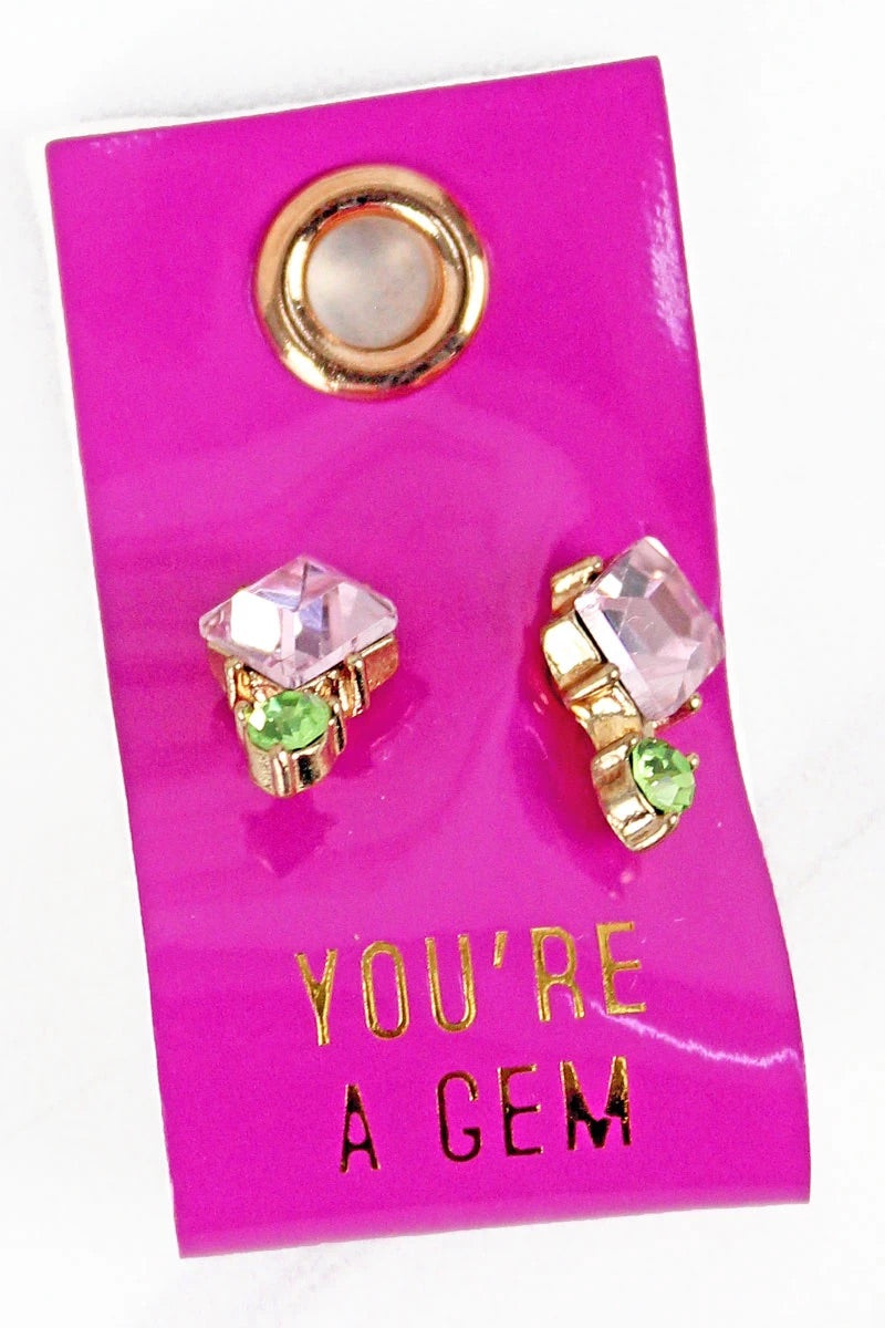 You’re A Gem Stud Earrings