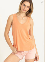 Load image into Gallery viewer, Creamy Peach Call Me Yours VNeck Tank Top
