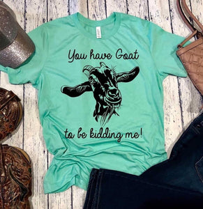 Unisex Bella Canvas Short Sleeve T-Shirt- You have goat to be kidding me