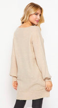 Load image into Gallery viewer, Beige Solid Long Sleeve Comfort Sweater

