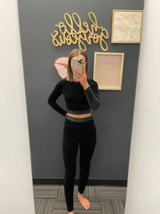 Black Velour Leggings