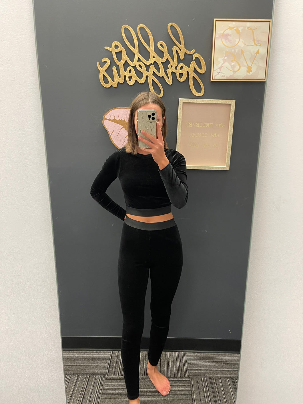 Black Velour Leggings