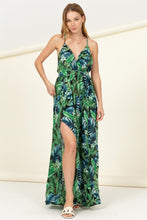 Load image into Gallery viewer, Green Floral Date Night Maxi Dress
