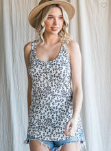 Load image into Gallery viewer, White Leopard Button Front Tank Top
