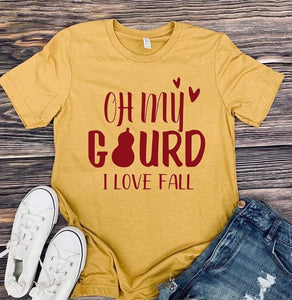 Oh My Gourd I Love Fall Bella Canvas T-Shirt