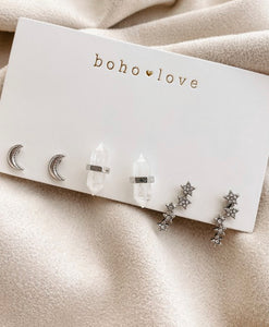 Silver Boho Earring Pack