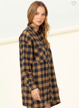 Load image into Gallery viewer, Taupe Check it Out Plaid Dress
