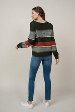 Load image into Gallery viewer, Olive Clay Mustard ColorBlock Sweater
