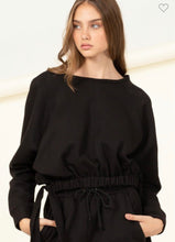 Load image into Gallery viewer, Black Lucky You Raglan Oversized Top
