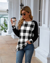 Load image into Gallery viewer, Black and White Buffalo Plaid  Top
