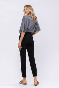 Judy Blue Black High Waist Destroyed Boyfriend Jean