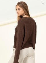 Load image into Gallery viewer, Dark Chocolate Plush Sweater
