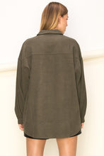 Load image into Gallery viewer, Olive Oversized Button Up Shirt

