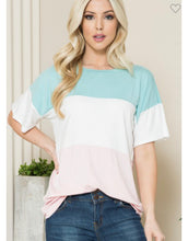 Load image into Gallery viewer, Mint Color Block Top
