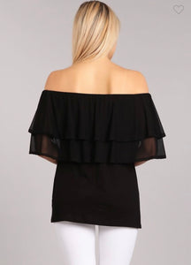 Double Layer Convertible Black Top