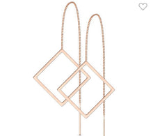 Load image into Gallery viewer, Free Falling Chain with Open Ended Diamond Earring
