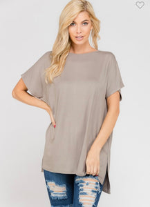 Mushroom Piko Short Sleeve Top