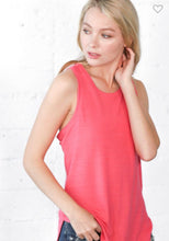Load image into Gallery viewer, Coral Sleeveless Tank with Backcross Details
