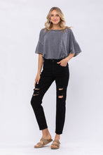 Load image into Gallery viewer, Judy Blue Black High Waist Destroyed Boyfriend Jean
