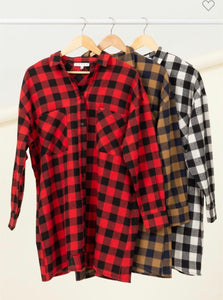 Red Check it Out Plaid Dress