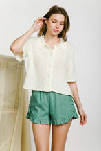 Load image into Gallery viewer, Sage Ruffle Comfy Shorts
