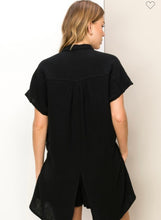 Load image into Gallery viewer, Black Endless Appeal Tie Front Longline Shirt
