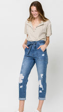 Load image into Gallery viewer, Vervet by Flying Monkey Super High Waisted Distressed Utility Jean
