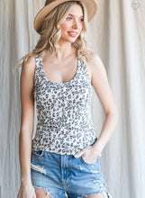 Load image into Gallery viewer, White Leopard Button Front Tank Top
