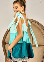 Load image into Gallery viewer, Mint Combo Ruffle Top
