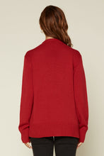 Load image into Gallery viewer, Rust Suede Contrast Knit Cardigan
