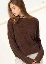 Load image into Gallery viewer, Dark Chocolate Plush Sweater
