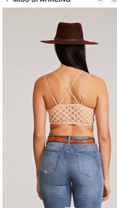 Nude Lace Crisscross Bralette