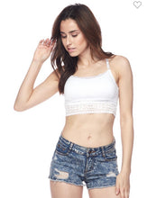 Load image into Gallery viewer, White Crisscross Back Bralette
