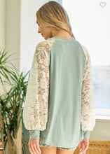 Load image into Gallery viewer, Sage Romantic Lace Top
