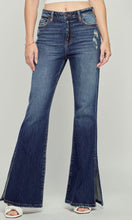 Load image into Gallery viewer, Cello Dark High Rise Side Long Slit Flare
