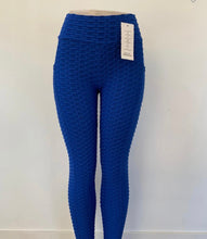 Load image into Gallery viewer, Tiktok- Full Length HoneyComb Leggings- Royal Blue
