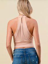 Load image into Gallery viewer, Dry Mauve Front Slit Crop Top
