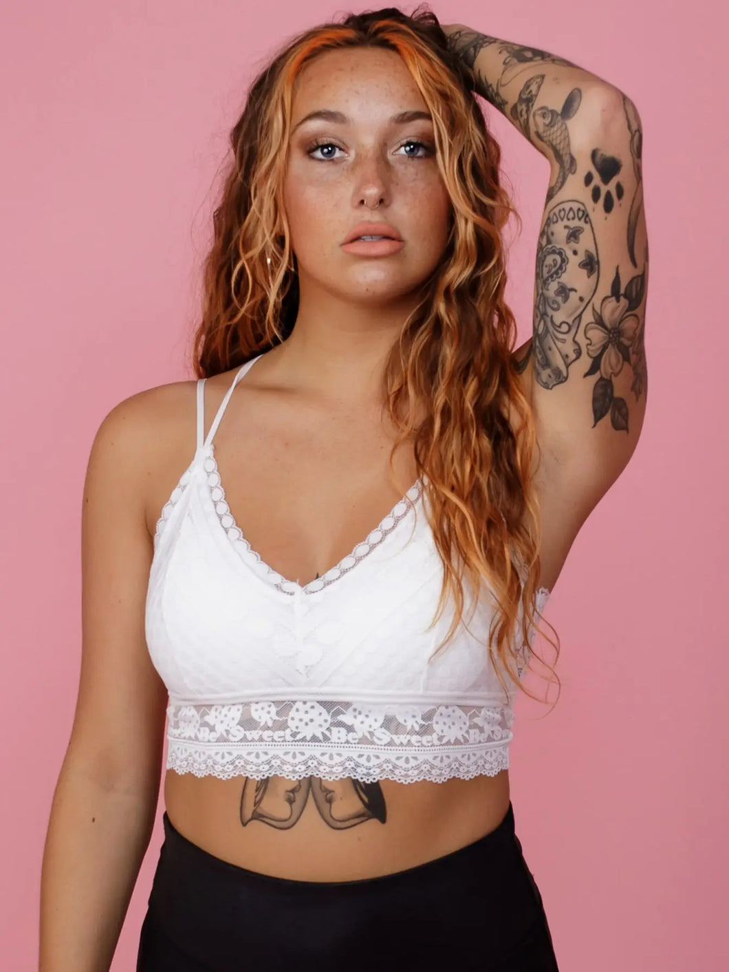 JadyK White Mallory Lace Bralette