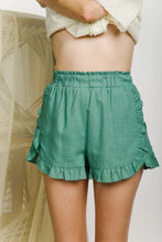Load image into Gallery viewer, Sage Ruffle Comfy Shorts
